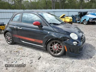 2013 FIAT 500 Abarth with VIN 3C3CFFFH9DT611251, listed as a Copart auction lot 51603025 with 62,190 mi miles and Salvage title. Bid and sale history available at DreamBid. Image 4.