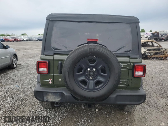 2021 Jeep Wrangler Unlimited Sport S with VIN 1C4HJXDNXMW717149, listed as a Copart auction lot 55469785 with 68,808 mi miles and Salvage title. Bid and sale history available at DreamBid. Image 6.