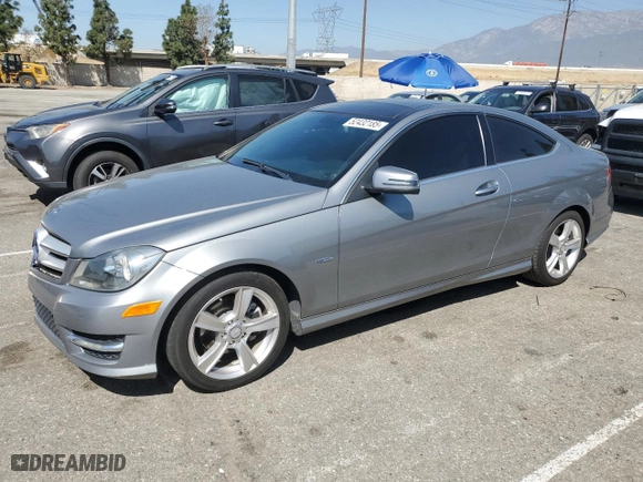 2012 Mercedes-Benz C-Class C 250 with VIN WDDGJ4HBXCF813135, listed as a Copart auction lot 52432185 with 110,028 mi miles and Clean Title. Bid and sale history available at carsss.com. Image 1.