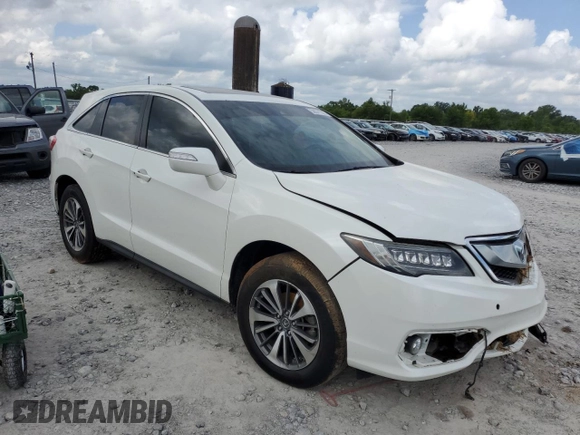 2016 Acura RDX Advance with VIN 5J8TB3H77GL017415, listed as a Copart auction lot 58571325 with 100,784 mi miles and Salvage title. Bid and sale history available at DreamBid. Image 4.
