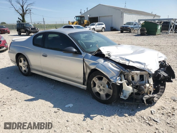 2006 Chevrolet Monte Carlo SS with VIN 2G1WL15C769424485, listed as a Copart auction lot 66903434 with 233,817 mi miles and Clean Title. Bid and sale history available at carsss.com. Image 4.