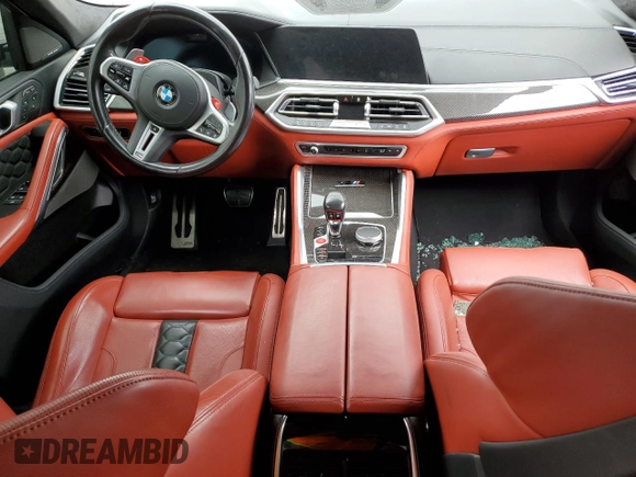 2022 BMW X6 M with VIN 5YMCY0C09N9J70336, listed as a Copart auction lot 52682365 with 0 mi miles and Salvage Title. Bid and sale history available at carsss.com. Image 8.