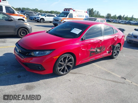 2021 Honda Civic Sedan Sport with VIN 2HGFC2F83MH528354, listed as a IAAI auction lot 41843412 with 55,110 mi miles. Bid and sale history available at carsss.com. Image 17.