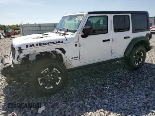 2025 Jeep Wrangler Rubicon with VIN 1C4PJXFN2SW525858, listed as a Copart auction lot 57415905 with 7,802 mi miles and Salvage title. Bid and sale history available at DreamBid. Image 1.