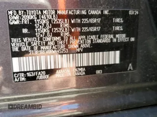 2024 Toyota RAV4 XLE with VIN 2T3P1RFV0RW445253, listed as a Copart auction lot 53907085 with 13,082 mi miles and Salvage Title. Bid and sale history available at carsss.com. Image 13.