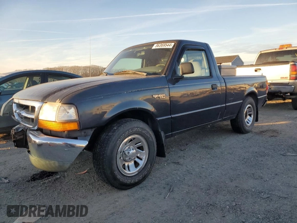 1999 Ford Ranger XL with VIN 1FTYR10V9XPB40222, listed as a Copart auction lot 86369544 with 123,656 mi miles and Clean Title. Bid and sale history available at carsss.com. Image 1.