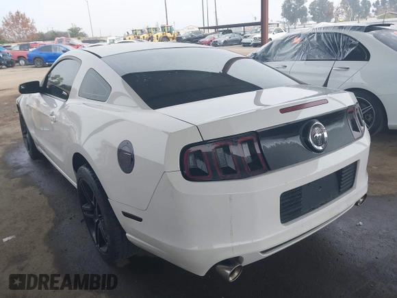 2013 Ford Mustang V6 with VIN 1ZVBP8AM8D5206791, listed as a IAAI auction lot 41156172 with 97,169 mi miles. Bid and sale history available at carsss.com. Image 3.