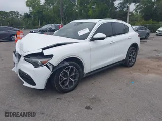 2019 Alfa Romeo Stelvio Ti Sport with VIN ZASPAKBN4K7C43960, listed as a IAAI auction lot 41328453 with 1 mi miles. Bid and sale history available at carsss.com. Image 2.