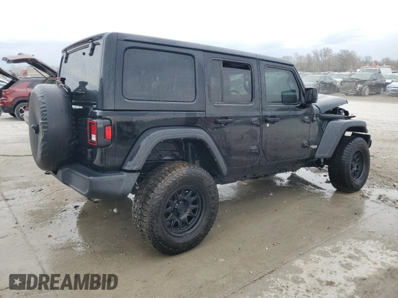 2021 Jeep Wrangler Unlimited Willys with VIN 1C4HJXDN3MW751207, listed as a Copart auction lot 50425805 with 35,383 mi miles and Salvage Title. Bid and sale history available at DreamBid. Image 3.