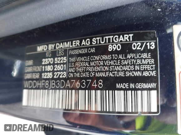 2013 Mercedes-Benz E 350 Luxury z VIN WDDHF8JB3DA763748, wystawiony jako IAAI lot #42447273 z przebiegiem 140 460 mil mil oraz . Historia ofert i sprzedaży dostępna na DreamBid. Obrazek 9.