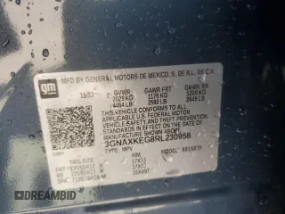 2024 Chevrolet Equinox LT with VIN 3GNAXKEG8RL230958, listed as a Copart auction lot 49583305 with 33,239 mi miles and Salvage Title. Bid and sale history available at DreamBid. Image 13.