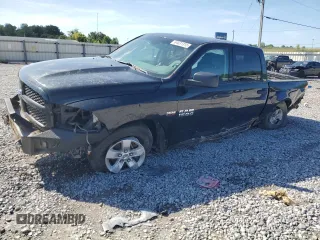 2018 Ram 1500 Express with VIN 1C6RR6KT0JS200249, listed as a Copart auction lot 64631315 with 127,457 mi miles and Salvage title. Bid and sale history available at DreamBid. Image 1.