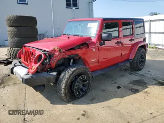 2013 Jeep Wrangler Unlimited Sahara with VIN 1C4BJWEG2DL685766, listed as a Copart auction lot 62002865 with 144,955 mi miles and Salvage title. Bid and sale history available at DreamBid. Image 1.
