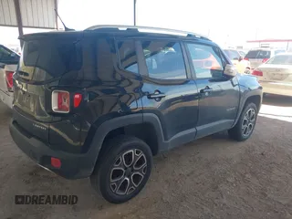 2017 Jeep Renegade Limited with VIN ZACCJADB2HPE91513, listed as a IAAI auction lot 41815588 with 118,821 mi miles and . Bid and sale history available at DreamBid. Image 4.