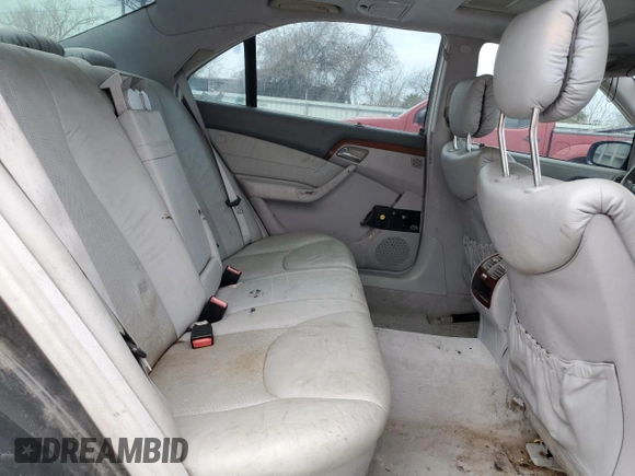 2001 Mercedes-Benz S-Class with VIN WDBNG70J51A177866, listed as a Copart auction lot 48329325 with 136,687 mi miles and Clean Title. Bid and sale history available at carsss.com. Image 10.