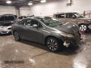 2013 Honda Civic Cpe EX with VIN 2HGFG3B87DH531080, listed as a IAAI auction lot 41200113 with 104,615 mi miles. Bid and sale history available at carsss.com. Image 1.