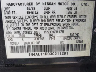 2003 Nissan Altima S z VIN 1N4AL11D03C211291, wystawiony jako IAAI lot #42205785 z przebiegiem 195 166 mil mil oraz . Historia ofert i sprzedaży dostępna na DreamBid. Obrazek 9.