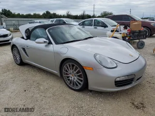 2007 Porsche Boxster S with VIN WP0CB29857U730730, listed as a Copart auction lot 74175794 with 0 mi miles and Salvage Title. Bid and sale history available at carsss.com. Image 4.