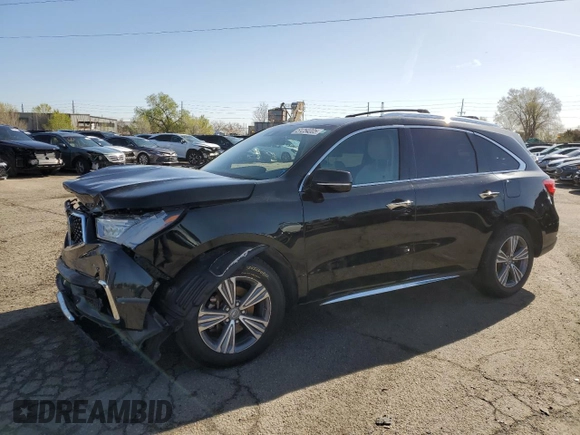 2020 Acura MDX with VIN 5J8YD4H33LL001208, listed as a Copart auction lot 51254005 with 72,607 mi miles and Salvage Title. Bid and sale history available at carsss.com. Image 1.
