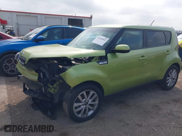 2018 Kia Soul + with VIN KNDJP3A57J7894079, listed as a IAAI auction lot 42128941 with 62,945 mi miles. Bid and sale history available at carsss.com. Image 2.