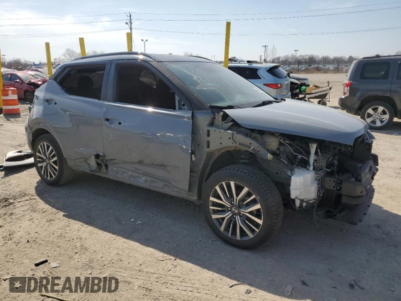 2021 Nissan Kicks SR with VIN 3N1CP5DV8ML474978, listed as a Copart auction lot 48750975 with 74,988 mi miles and Salvage Title. Bid and sale history available at carsss.com. Image 4.