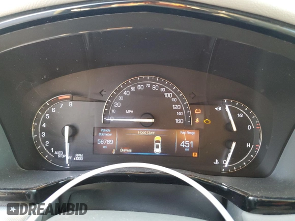 2019 Cadillac XT5 Luxury FWD with VIN 1GYKNCRS7KZ208627, listed as a Copart auction lot 46835185 with 56,789 mi miles and Salvage Title. Bid and sale history available at DreamBid. Image 9.