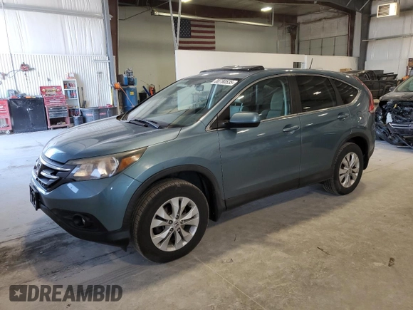 2013 Honda CR-V EX with VIN 5J6RM4H5XDL025814, listed as a Copart auction lot 88780535 with 160,524 mi miles and Clean Title. Bid and sale history available at carsss.com. Image 1.