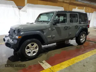 2019 Jeep Wrangler Unlimited Sport S z VIN 1C4HJXDN4KW592985, wystawiony jako Copart lot #60461655 z przebiegiem 98 173 mil mil oraz Czysty tytuł • Clean title. Historia ofert i sprzedaży dostępna na DreamBid. Obrazek 1.