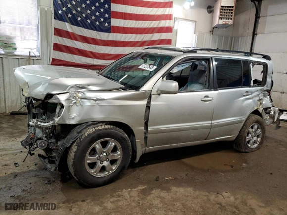 2005 Toyota Highlander with VIN JTEDP21A750084708, listed as a Copart auction lot 47727645 with 159,596 mi miles and Salvage Title. Bid and sale history available at carsss.com. Image 1.