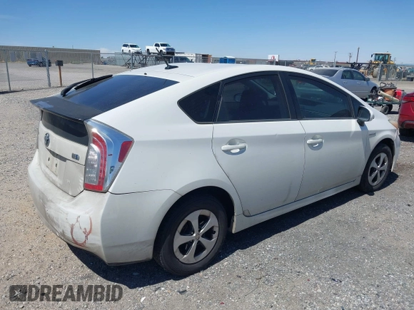 2013 Toyota Prius One with VIN JTDKN3DU7D0340440, listed as a IAAI auction lot 41940223 with 177,542 mi miles. Bid and sale history available at carsss.com. Image 4.