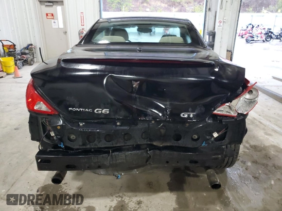 2008 Pontiac G6 GT with VIN 1G2ZH361X84172790, listed as a Copart auction lot 85233024 with 128,631 mi miles and Salvage title. Bid and sale history available at DreamBid. Image 6.