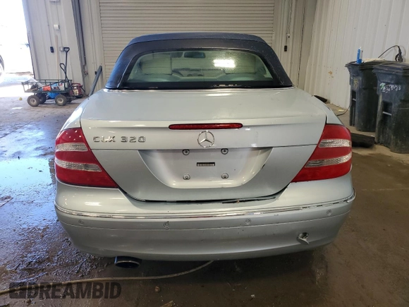 2005 Mercedes-Benz CLK-Class 3.2L with VIN WDBTK65G95T045376, listed as a Copart auction lot 76740364 with 57,687 mi miles and Non Repairable. Bid and sale history available at carsss.com. Image 6.