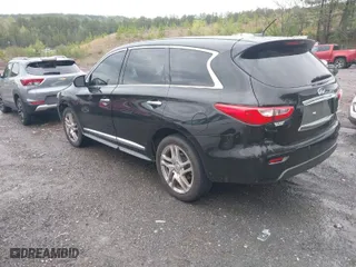 2013 Infiniti JX35 with VIN 5N1AL0MN4DC314235, listed as a IAAI auction lot 41913743 with 210,201 mi miles. Bid and sale history available at carsss.com. Image 3.