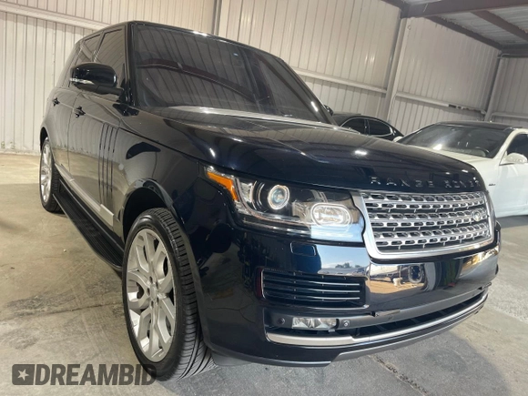2014 Land Rover Range Rover Supercharged with VIN SALGS2TF6EA155229, listed as a Copart auction lot 49187635 with 95,369 mi miles and Salvage title. Bid and sale history available at DreamBid. Image 1.