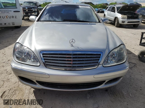 2003 Mercedes-Benz S-Class 4.3L with VIN WDBNG70J23A339178, listed as a Copart auction lot 72535094 with 0 mi miles and Salvage Title. Bid and sale history available at carsss.com. Image 5.