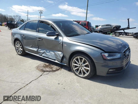 2015 Audi A4 Premium Plus with VIN WAUFFAFL8FN036236, listed as a Copart auction lot 48136715 with 140,901 mi miles and Salvage Title. Bid and sale history available at carsss.com. Image 4.