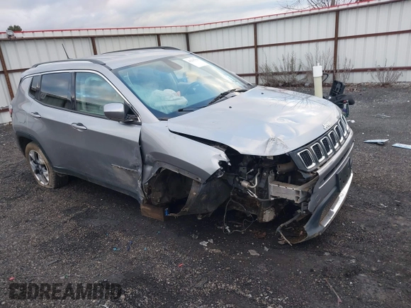 2020 Jeep Compass Limited with VIN 3C4NJDCB0LT127507, listed as a IAAI auction lot 41235754 with 47,731 mi miles. Bid and sale history available at carsss.com. Image 1.