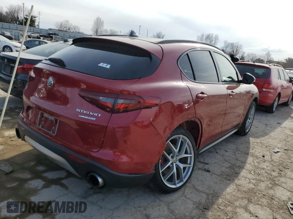 2018 Alfa Romeo Stelvio Ti Sport z VIN ZASFAKNN3J7B67248, wystawiony jako Copart lot #42681384 z przebiegiem 62 407 mil mil oraz Szkoda całkowita • Salvage title. Historia ofert i sprzedaży dostępna na DreamBid. Obrazek 3.