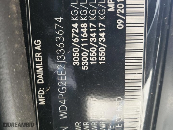 2018 Mercedes-Benz Metris Passenger Van with VIN WD4PG2EE2J3363674, listed as a Copart auction lot 50236184 with 0 mi miles and Salvage Title. Bid and sale history available at carsss.com. Image 13.