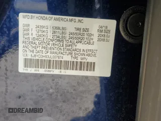 2018 Acura MDX Technology z VIN 5J8YD3H53JL007874, wystawiony jako Copart lot #58306365 z przebiegiem 58 159 mil mil oraz Szkoda całkowita • Salvage title. Historia ofert i sprzedaży dostępna na DreamBid. Obrazek 13.