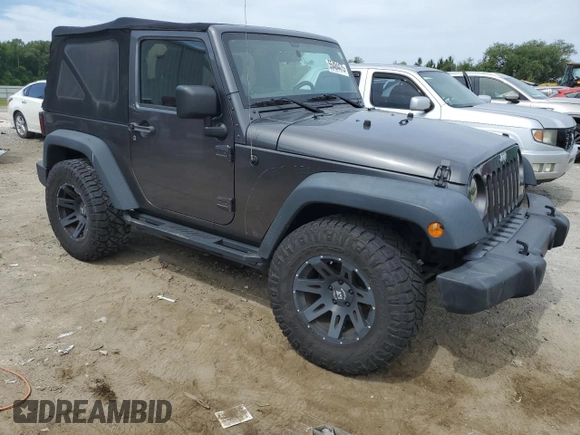 2018 Jeep Wrangler Sport S with VIN 1C4AJWAG7JL916447, listed as a Copart auction lot 55484475 with 55,136 mi miles and Salvage title. Bid and sale history available at DreamBid. Image 4.