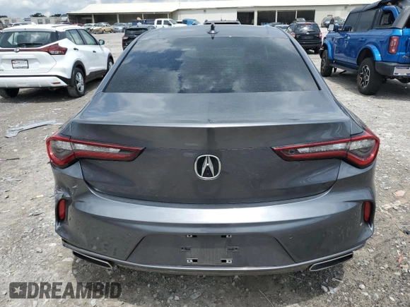 2022 Acura TLX Technology with VIN 19UUB5F45NA002431, listed as a Copart auction lot 63134745 with 41,316 mi miles and Salvage title. Bid and sale history available at DreamBid. Image 6.