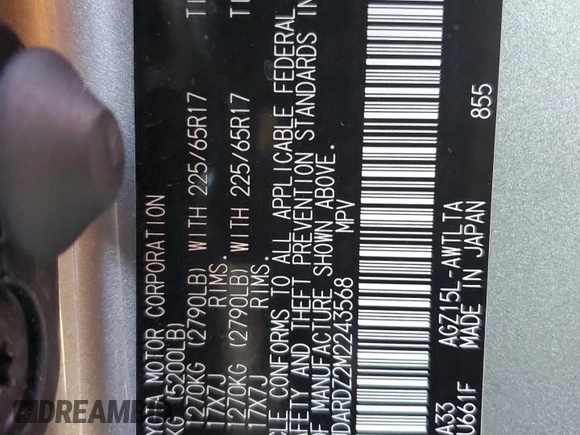 2021 Lexus NX with VIN JTJDARDZ2M2243568, listed as a Copart auction lot 49574715 with 33,065 mi miles and Salvage Title. Bid and sale history available at carsss.com. Image 15.