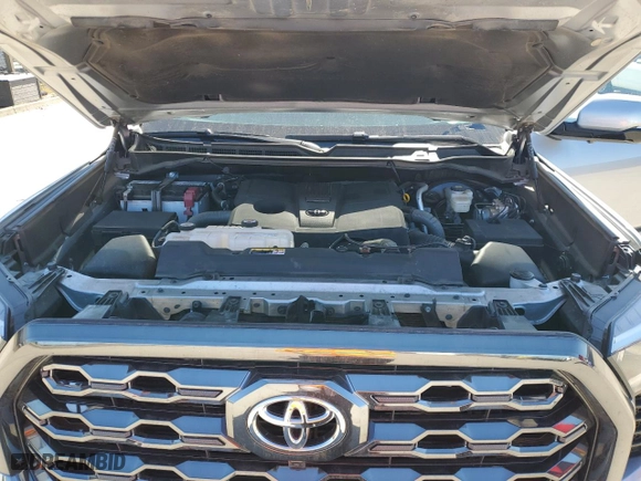 2024 Toyota Tundra 4WD Platinum with VIN 5TFNA5DB5RX152811, listed as a Copart auction lot 46253425 with 22,776 mi miles and Salvage Title. Bid and sale history available at carsss.com. Image 12.