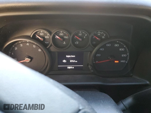 2022 Chevrolet Silverado 1500 Custom with VIN 1GCPDBEK9NZ524775, listed as a Copart auction lot 41422045 with 23,819 mi miles and Salvage Title. Bid and sale history available at carsss.com. Image 9.