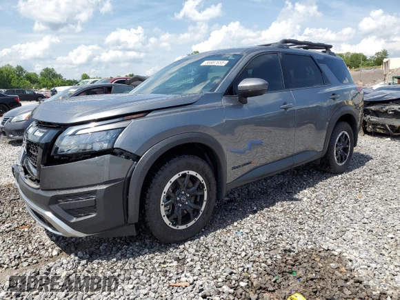 2023 Nissan Pathfinder Rock Creek with VIN 5N1DR3BD9PC275069, listed as a Copart auction lot 56987655 with 15,841 mi miles and Salvage title. Bid and sale history available at DreamBid. Image 1.
