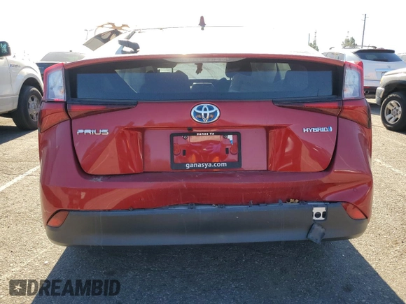 2021 Toyota Prius L Eco with VIN JTDKAMFUXM3148409, listed as a Copart auction lot 83393084 with 72,241 mi miles and Clean Title. Bid and sale history available at carsss.com. Image 6.