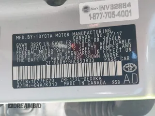 2017 Toyota Corolla L z VIN 2T1BURHE6HC953833, wystawiony jako IAAI lot #41708528 z przebiegiem 70 381 mil mil oraz . Historia ofert i sprzedaży dostępna na DreamBid. Obrazek 9.