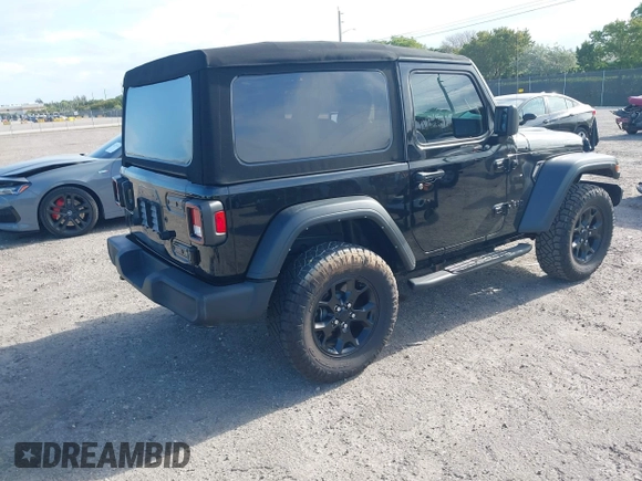 2021 Jeep Wrangler Sport z VIN 1C4GJXAN7MW796019, wystawiony jako IAAI lot #42172407 z przebiegiem 34 128 mil mil oraz . Historia ofert i sprzedaży dostępna na DreamBid. Obrazek 4.