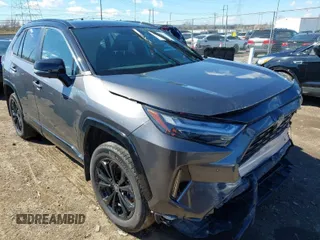 2024 Toyota RAV4 Hybrid XSE with VIN 4T3E6RFV7RU147226, listed as a IAAI auction lot 41858238 with 26,549 mi miles. Bid and sale history available at carsss.com. Image 1.